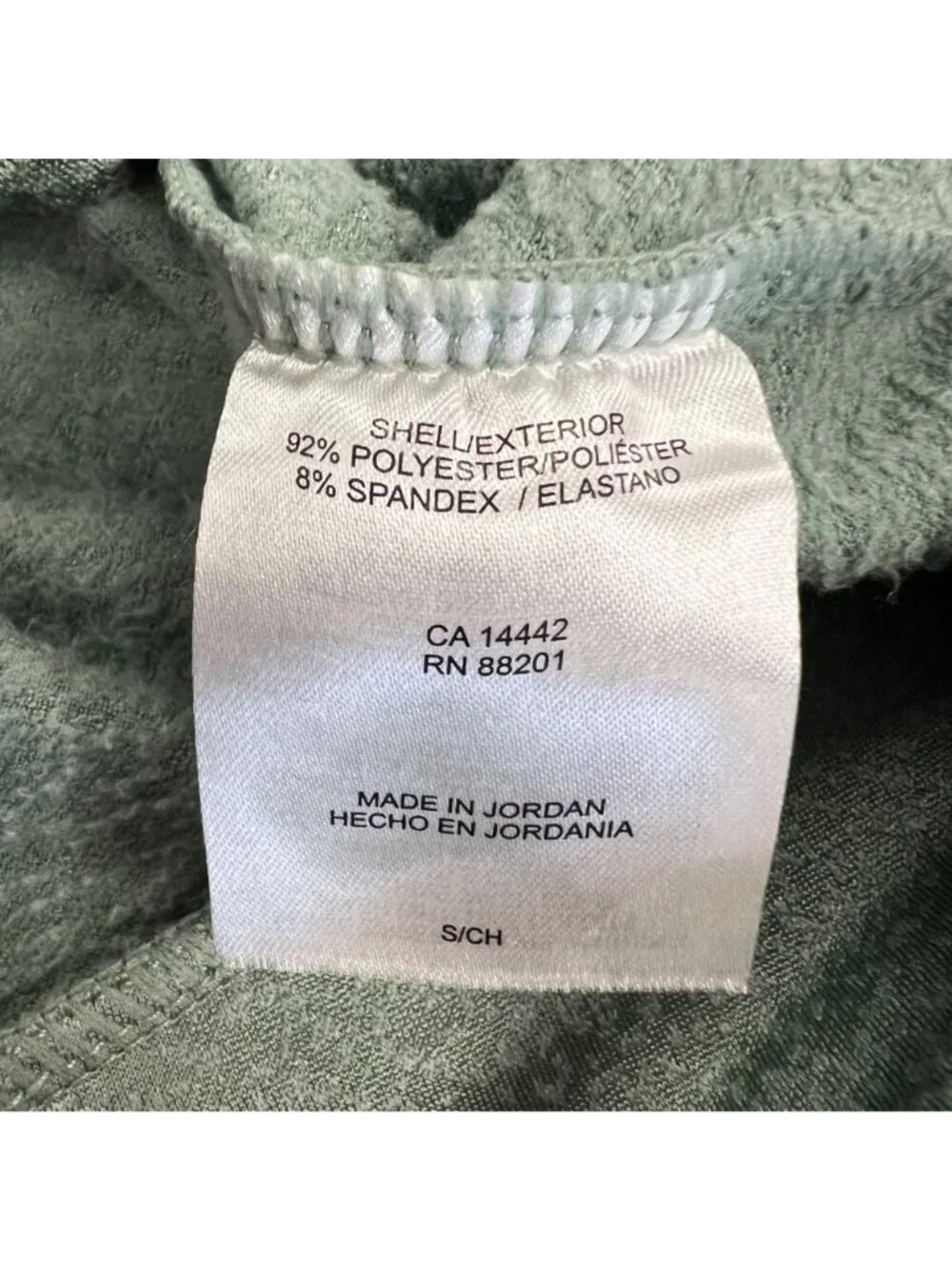 MONDETTA Womens Active Pullover Top 1/2 Zip Green Size Small Pockets